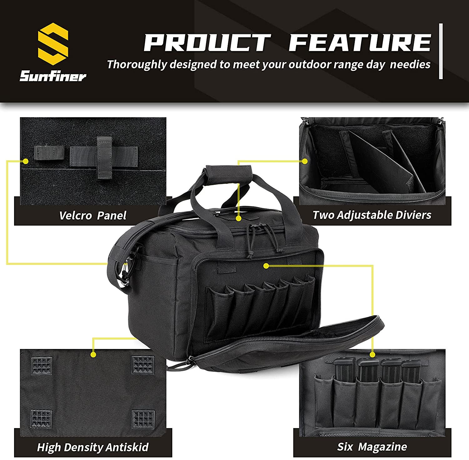 Sunfiner Multi-Function Tactical Range Bag with Magazine Gear - Sun Studio
