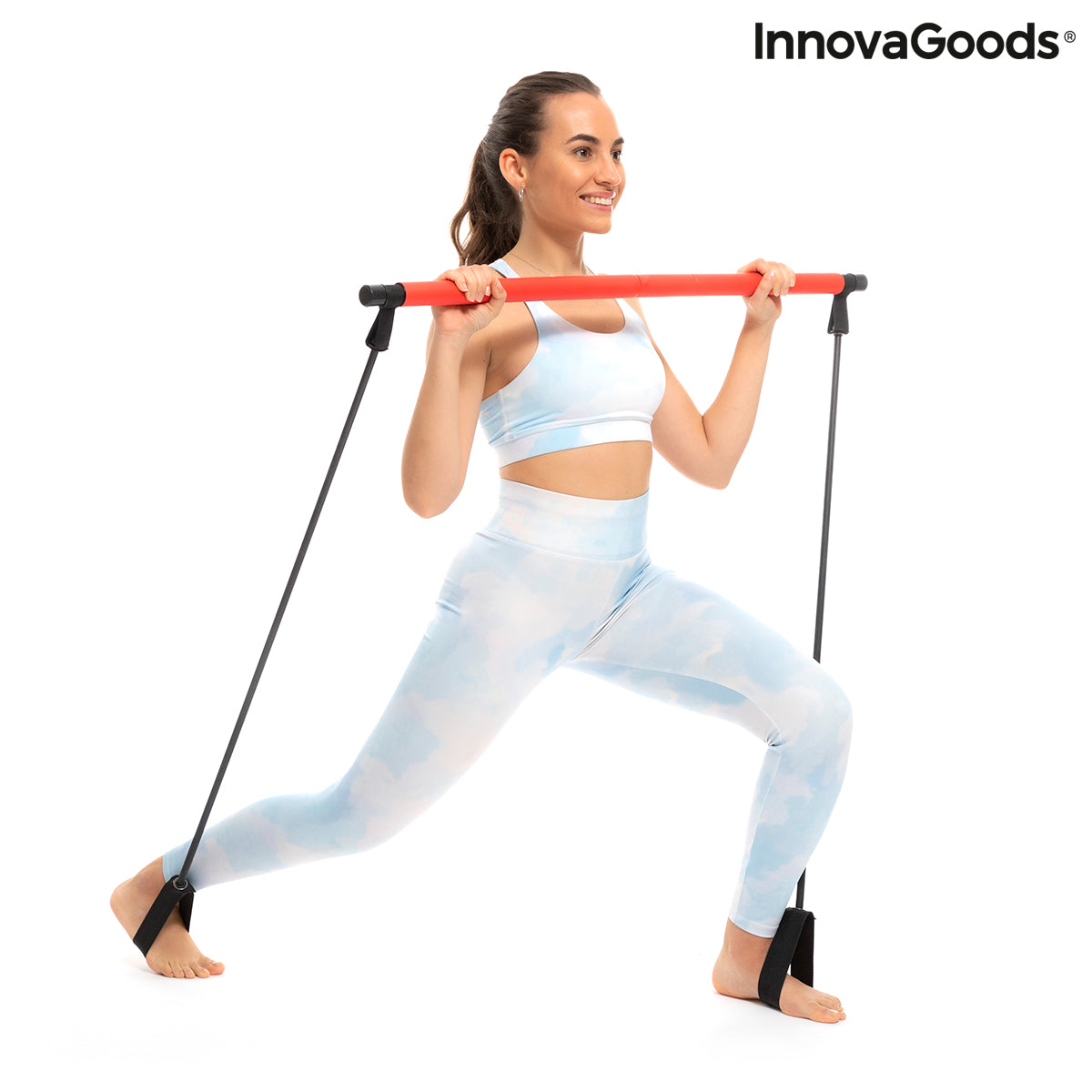 Fitness Bar with Resistance Bands and Exercise Guide Resibar - Sun Studio