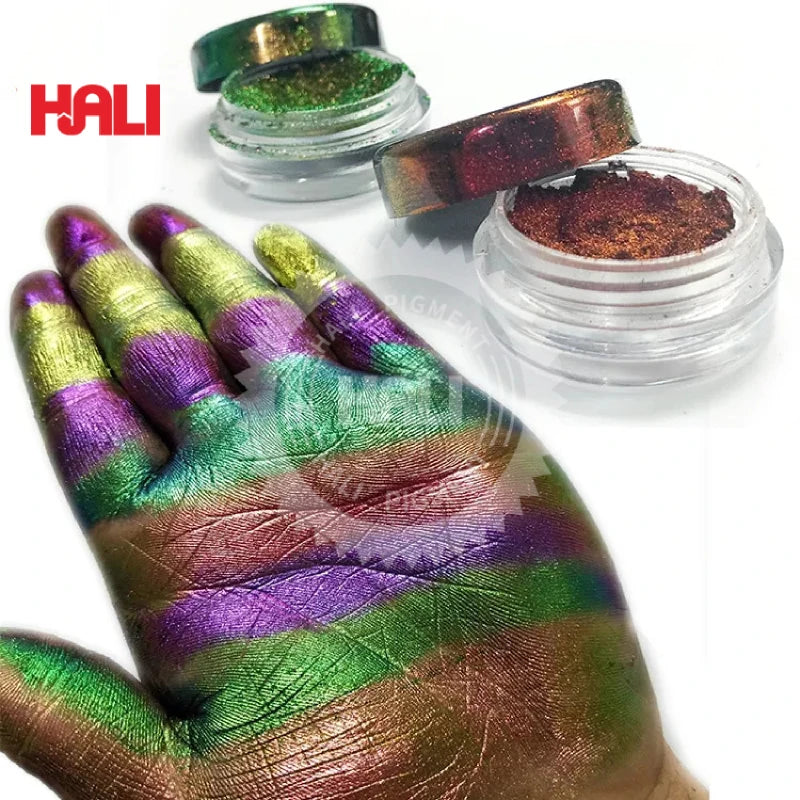 1G/Jar Super Chameleon Automotive Paint Pigment Powder Hypershift Chameleon Pigment Colorshift Blue/Red/Purple Item:HLMR-46 - Sun Studio
