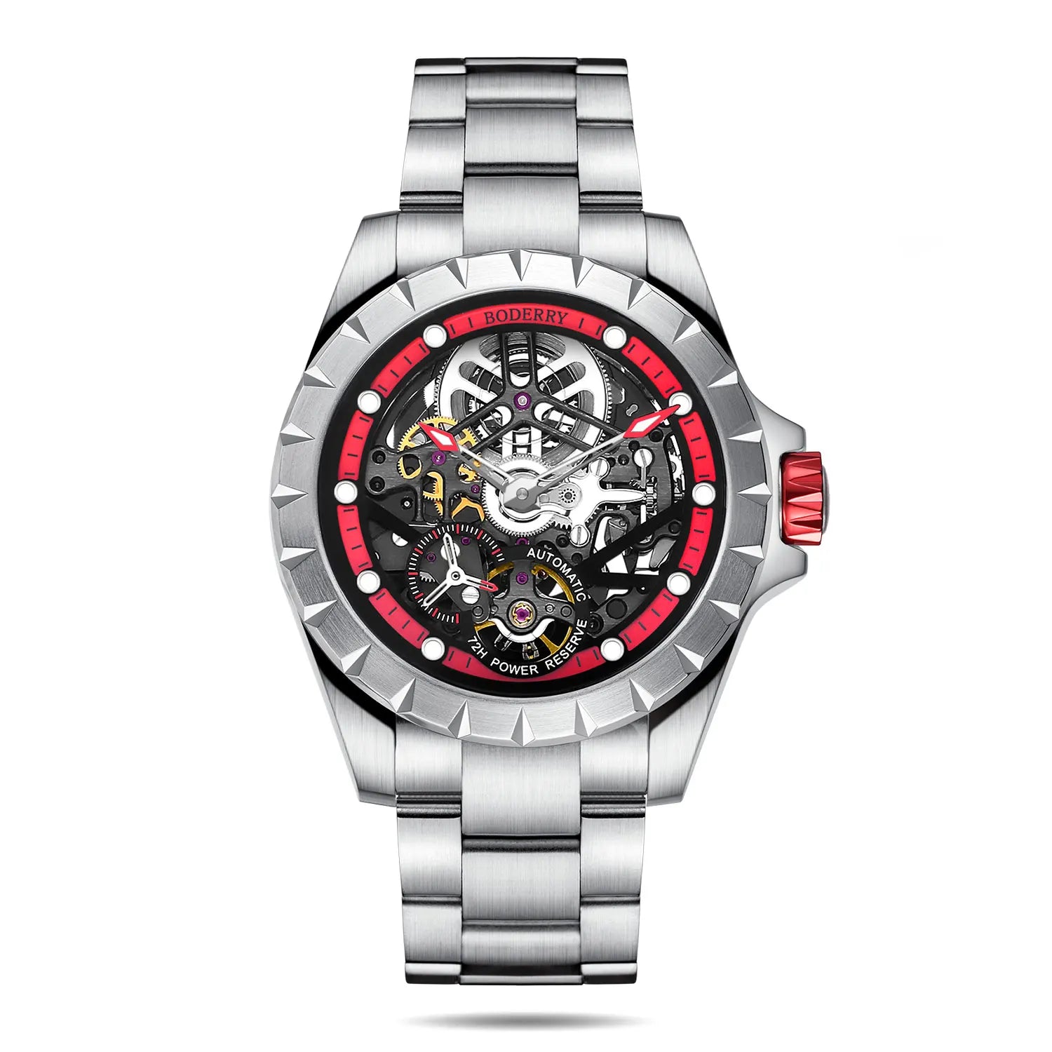 Boderry Windmill Men's Skeleton Stylish Watches Automatic Mechanical Fashion Sports Watch for Men Waterproof Wristwatches - Sun Studio