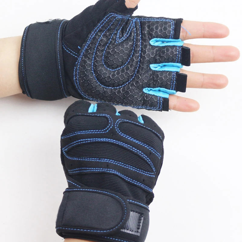 Gym Gloves Fitness Weight Lifting Gloves Body Building Training Sports Exercise Cycling Sport Workout Glove for Men Women - Sun Studio