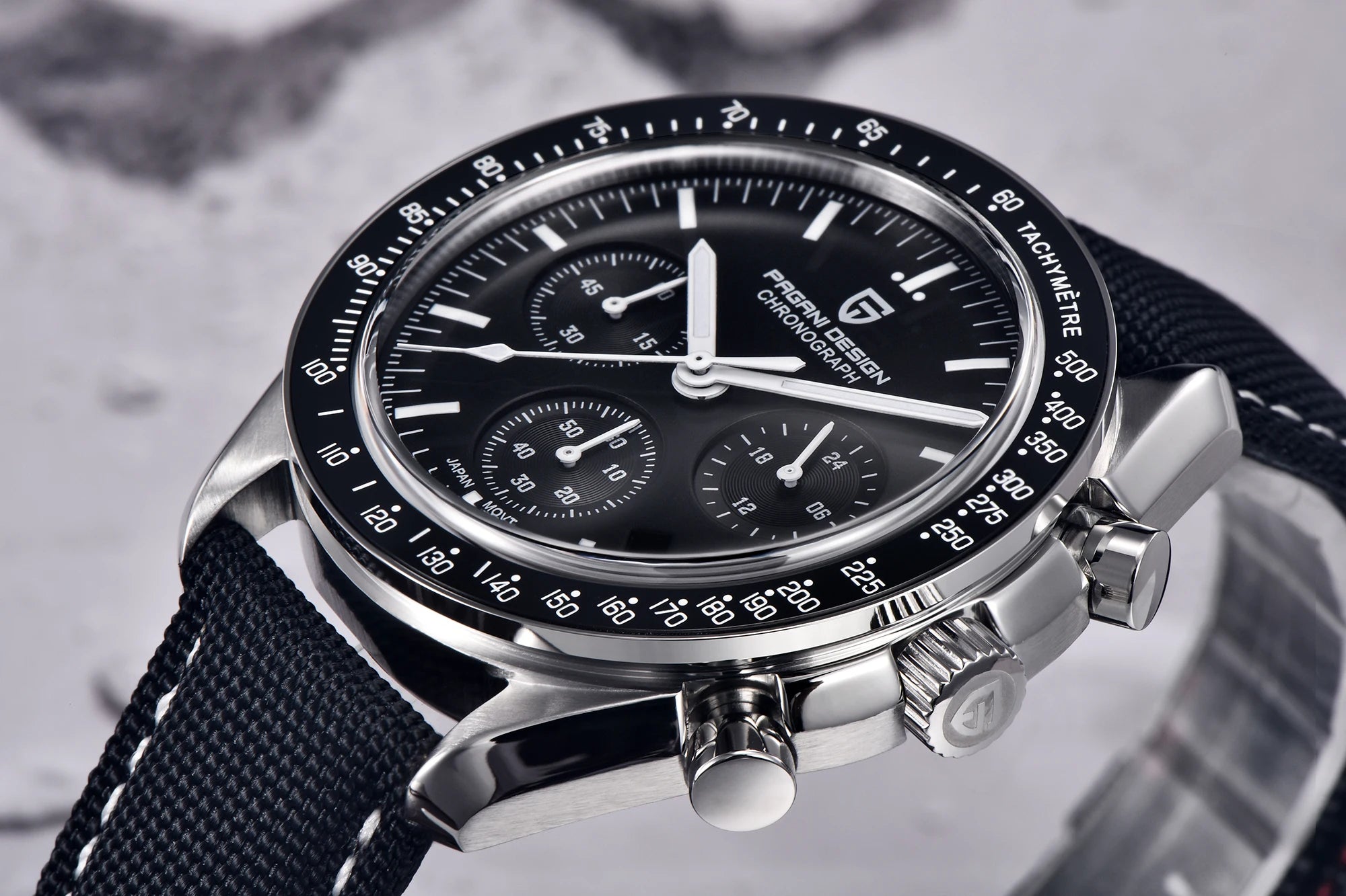 PAGANI DESIGN Monduhren Männer Quarz Uhr für Männer Auto Datum Geschwindigkeit Sport Chronograph AR Saphir Spiegel Armbanduhr 2025 Neu