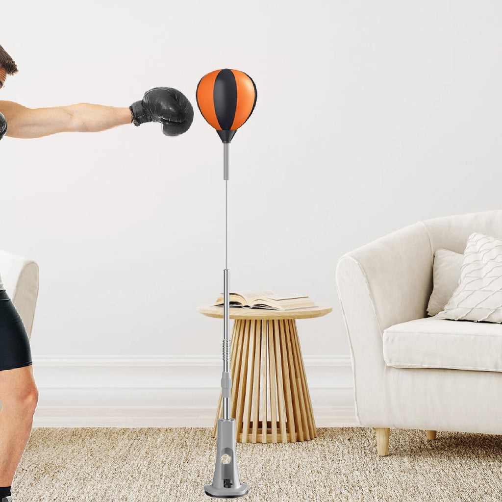 Adults Kids Adjustable Punching Bag with Suction Stand Speed Bag for Gym Standing Boxing Equipment for Fitness Training - Sun Studio