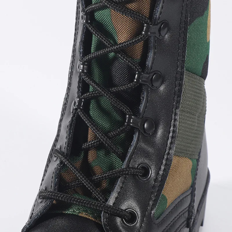 Tactical Boots Men Training Special High-Top Shoes Outdoor Shock-Absorbing Hard-Soled High-Waist Hiking Shoes - Sun Studio