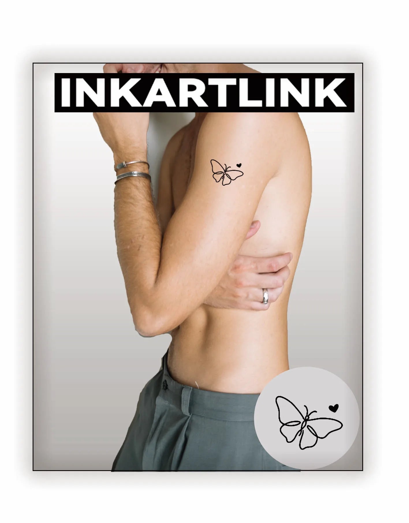 Simple Butterfly Temporary Tattoo,Lasts To 15 Days New Technology Magic Waterproof Semi Permanent Sticker. - Sun Studio