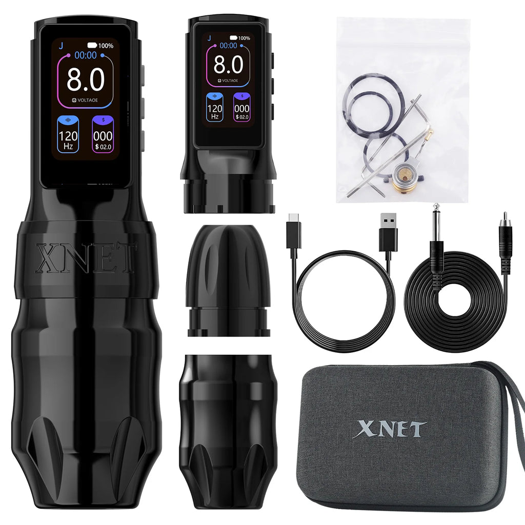 Xnet Titan Max Wireless Tattoo Machine Rotary Pen Coreless Motor 2400m Multi-Function Touchscreen Battery 1-12V for Artist Body - Sun Studio