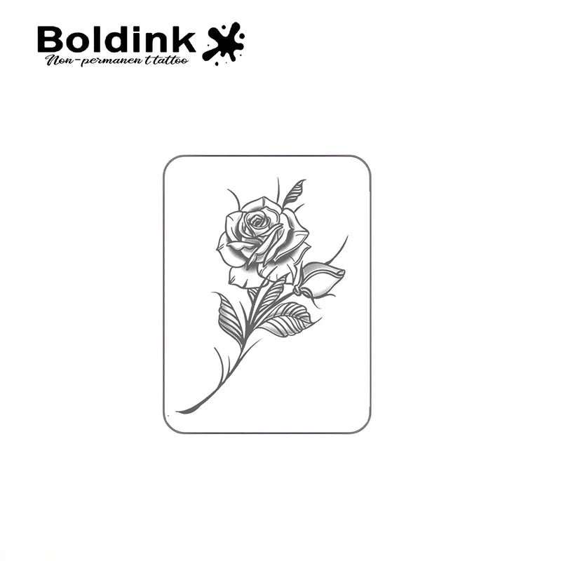 Rose Temporary Tattoo,Lasts To 15 Days New Technology Magic Waterproof Semi Permanent Sticker. - Sun Studio