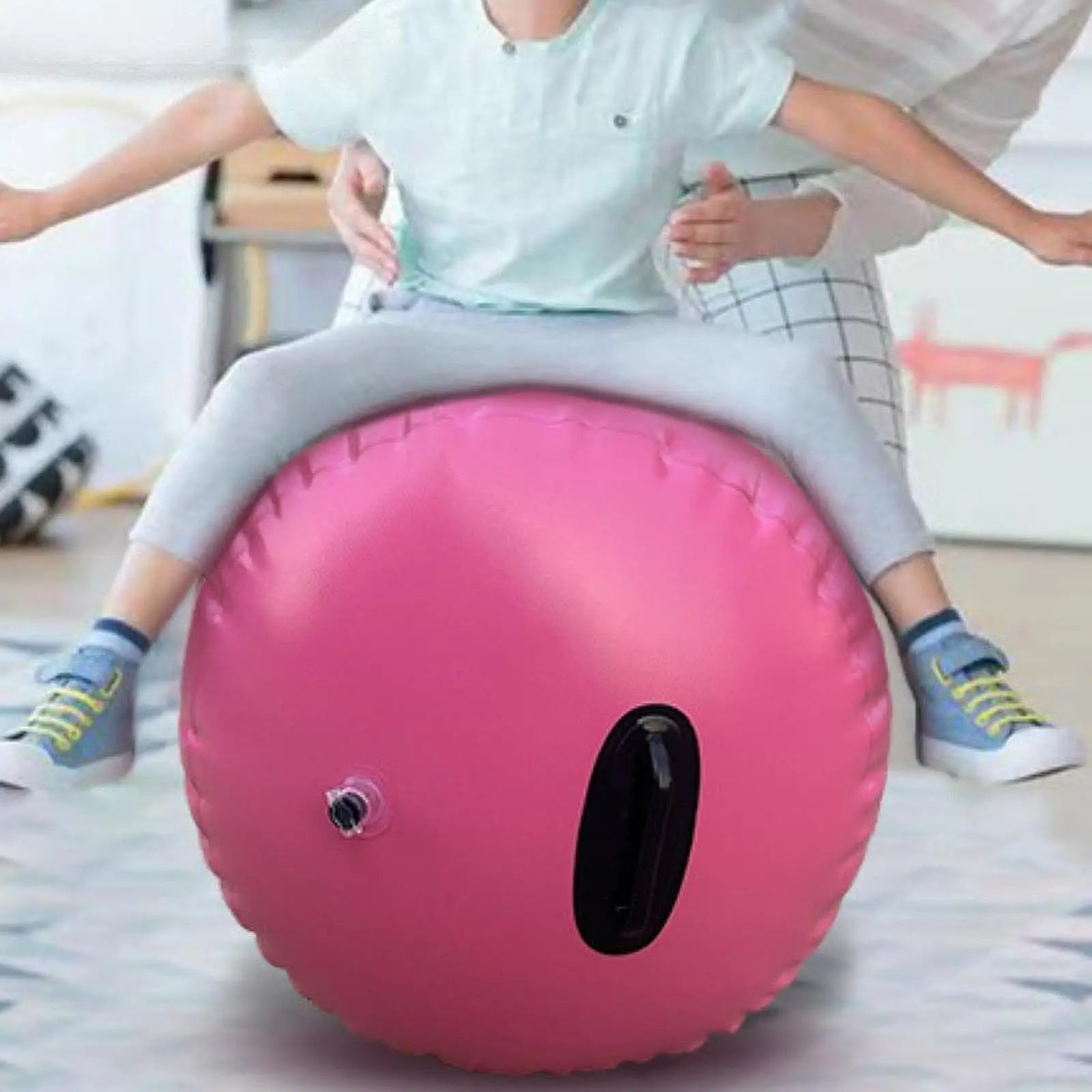 Inflatable PVC Gymnastics Back Handspring Air Roller with Air Pump for Back Handspring Training Home Yoga Equipment - Sun Studio