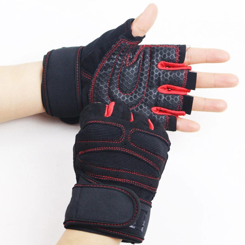 Gym Gloves Fitness Weight Lifting Gloves Body Building Training Sports Exercise Cycling Sport Workout Glove for Men Women - Sun Studio