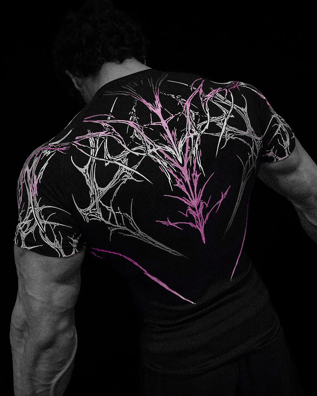 GYM T-shirt Men's Dark Gothic Print Muscle Tee  High Elasticity And Quick Drying Exercise For Bodybuilding Training 2026 Summer - Sun Studio