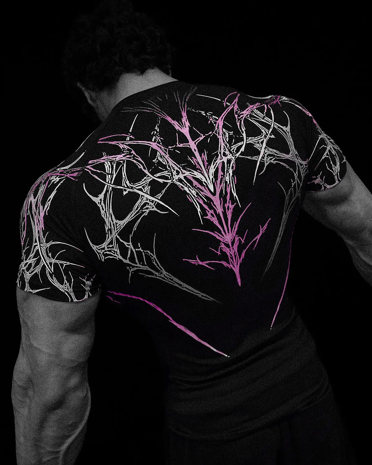 GYM T-shirt Men's Dark Gothic Print Muscle Tee  High Elasticity And Quick Drying Exercise For Bodybuilding Training 2026 Summer - Sun Studio