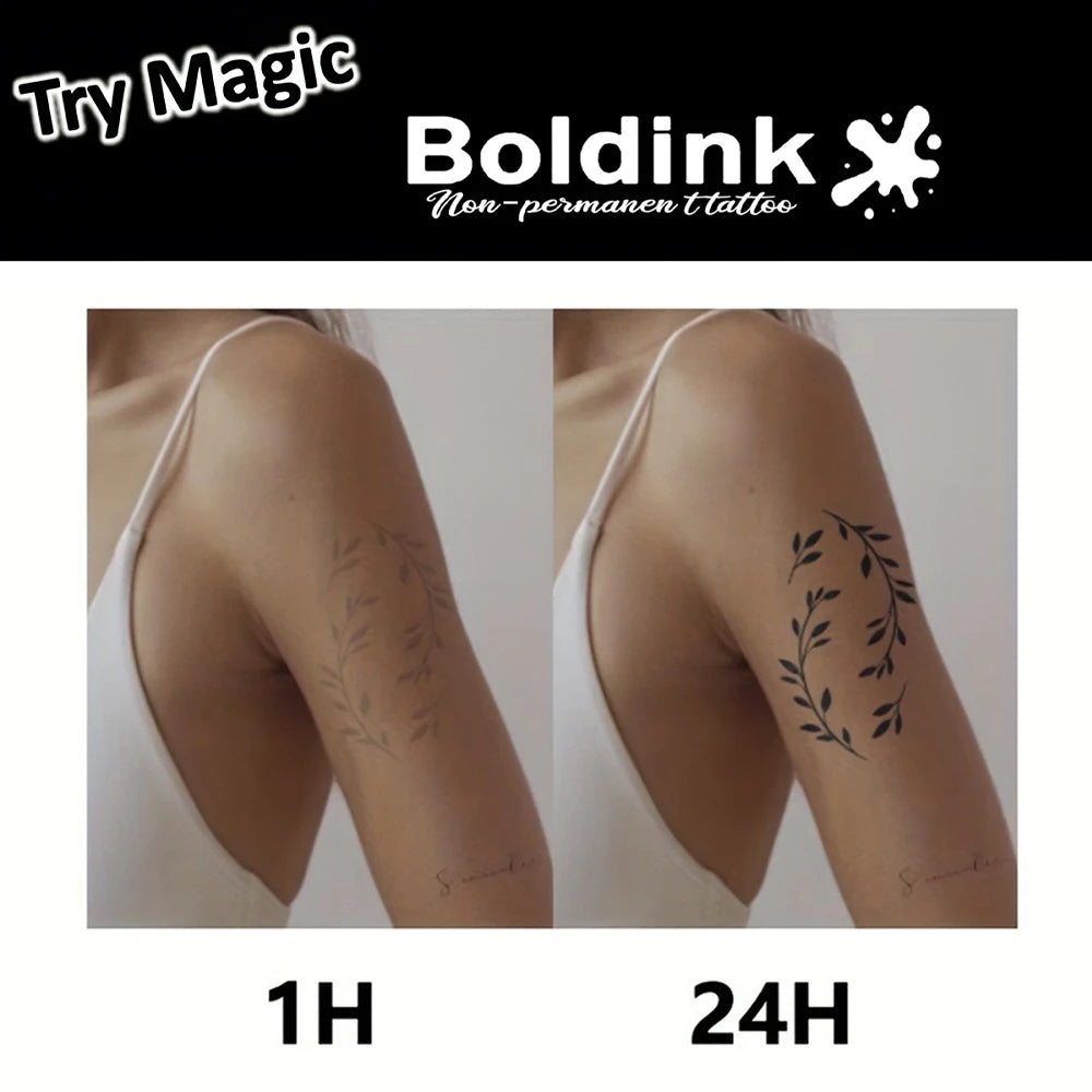 Boldink Crowned Sword with Wings Temporary Tattoo,Lasts To 15 Days New Technology Magic Waterproof Semi Permanent Sticker. - Sun Studio