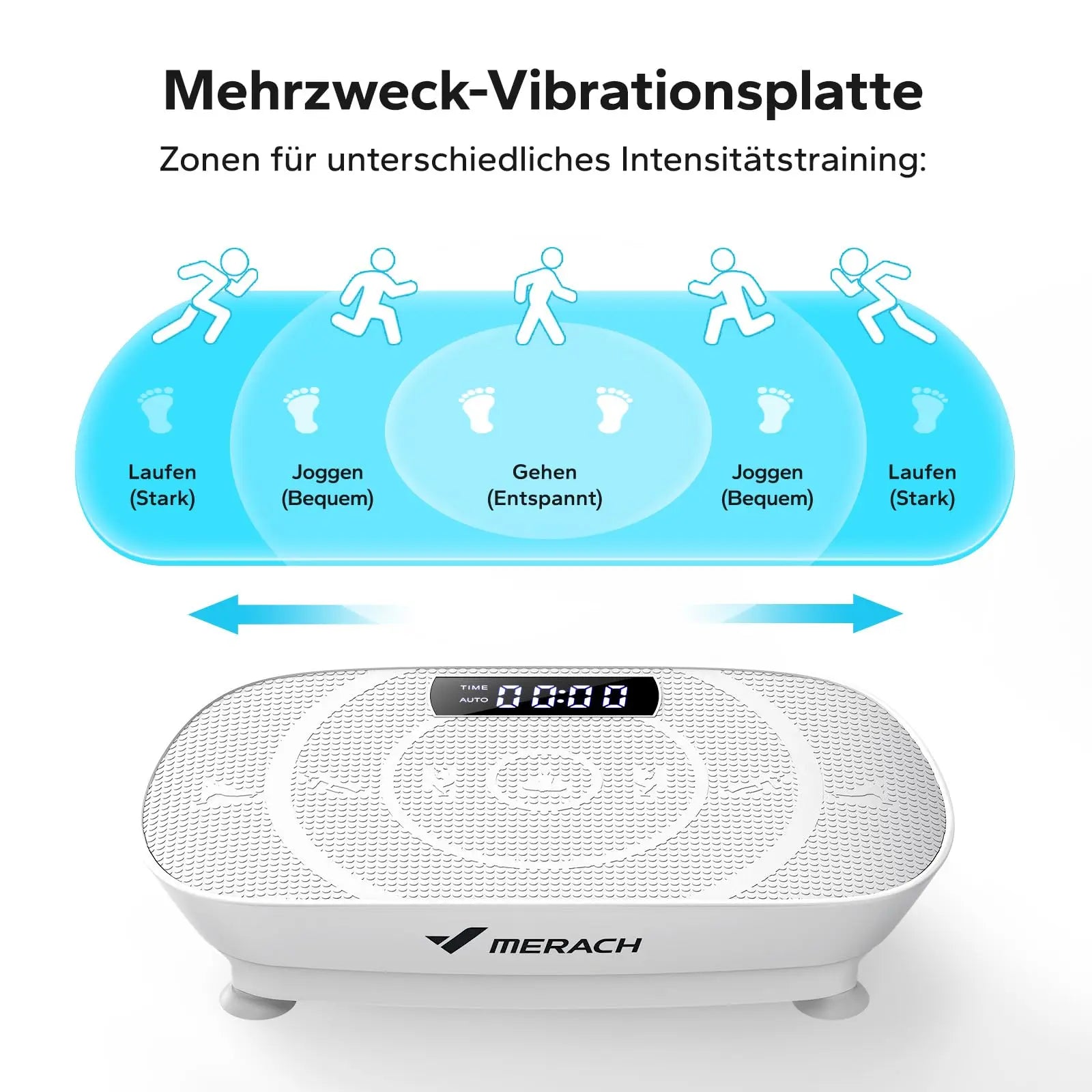 MERACH Vibration Plate Device Powered Vibration Platform for Full Body Training Fat Burning&Muscle Building Weight Loss&Shaping - Sun Studio