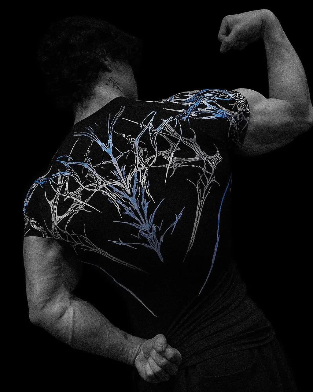 GYM T-shirt Men's Dark Gothic Print Muscle Tee  High Elasticity And Quick Drying Exercise For Bodybuilding Training 2026 Summer - Sun Studio