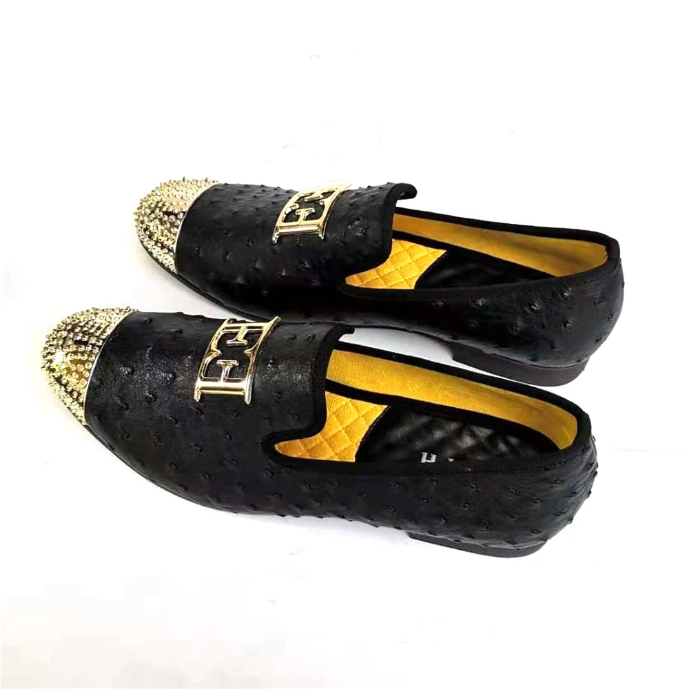 XQWFH 2021 Fashion Mens Loafers Bow Tie Black White Leather Slip On Moccasins Luxury Smoking Flats Men Wedding Dress Shoes - Sun Studio