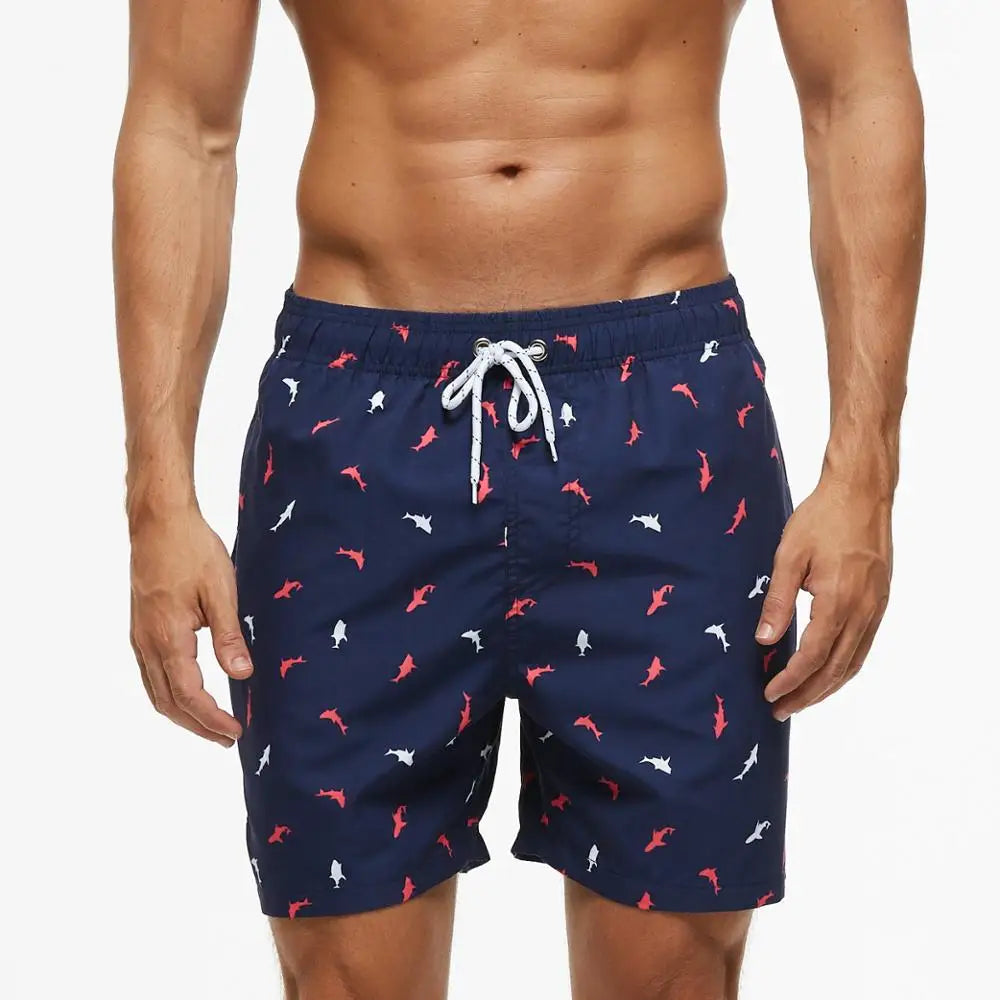 Quick-drying swimwear men beach shorts men's swimming trunks suit bath man holiday shorts quarter-print swimming trunk swimsuit - Sun Studio