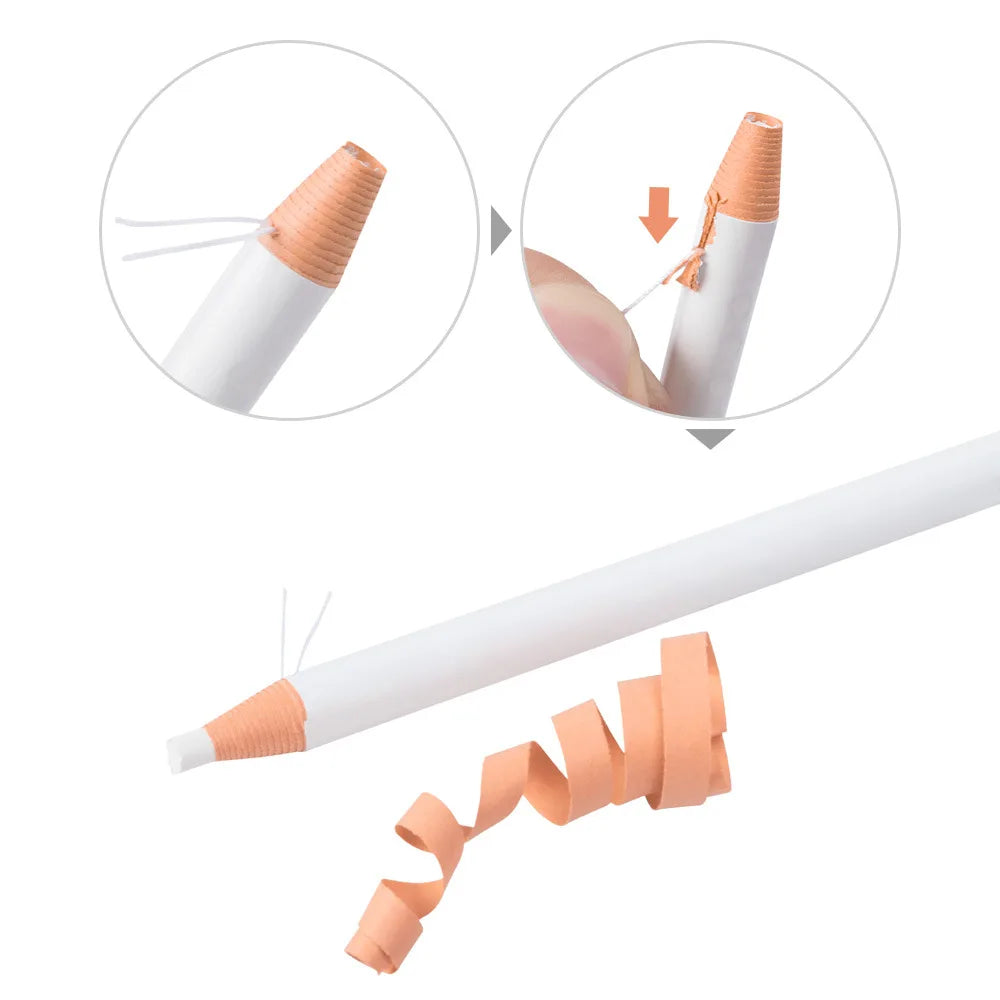 Microblading 1pc Eyebrow Pencil Natural Long Lasting 1818 White Waterproof Soft Coloured Accessory - Sun Studio