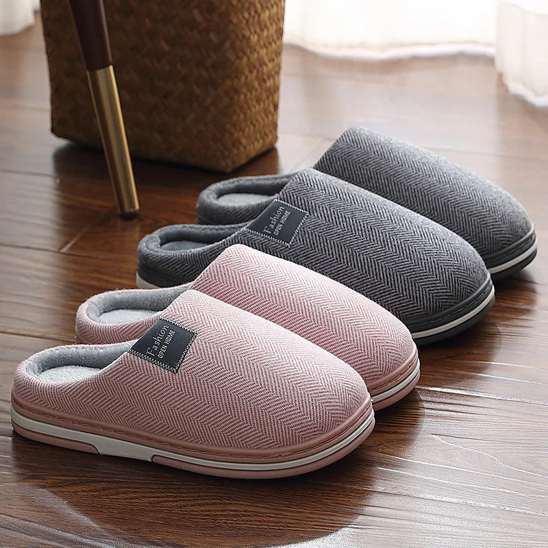 Big Size 48 49 Men Warm Home Slippers Winter Casual Shoes Women Soft Slides Couples Floor Slipper Indoor Bedroom Non Slip Flats - Sun Studio