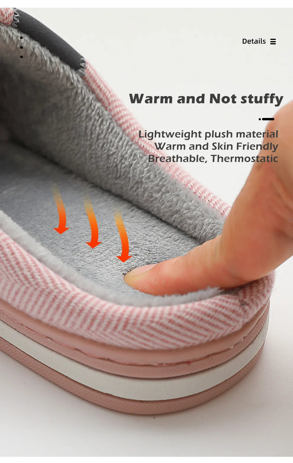 Big Size 48 49 Men Warm Home Slippers Winter Casual Shoes Women Soft Slides Couples Floor Slipper Indoor Bedroom Non Slip Flats - Sun Studio