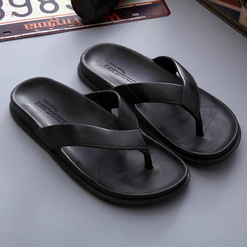 New Arrivals Summer Shoes Men Slippers Flip Flops Casual Beach Slides Home Outdoor Black Slippers chanclas hombre тапочки 36-44# - Sun Studio