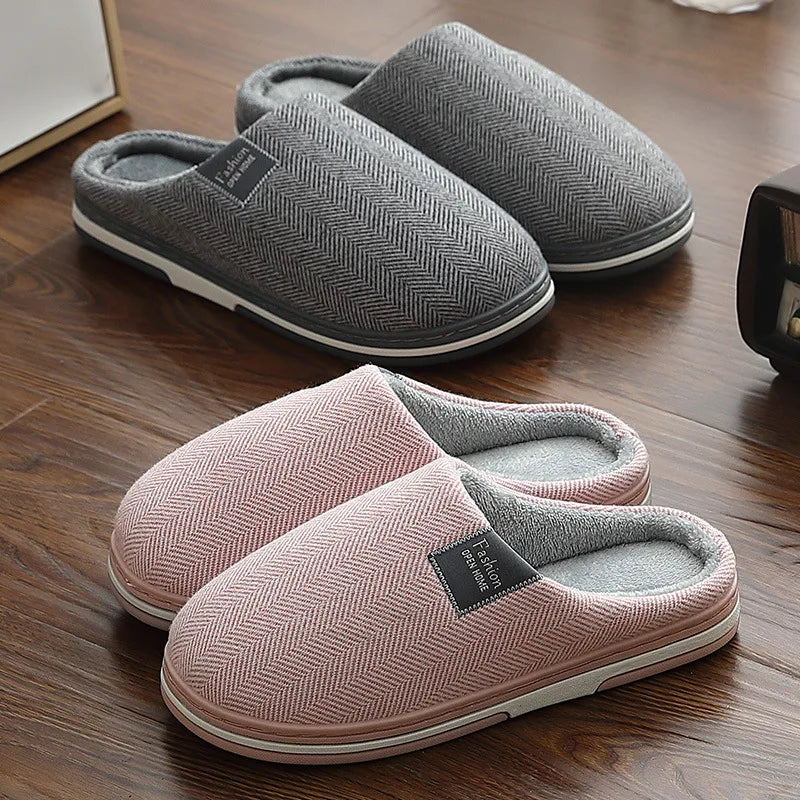 Big Size 48 49 Men Warm Home Slippers Winter Casual Shoes Women Soft Slides Couples Floor Slipper Indoor Bedroom Non Slip Flats - Sun Studio