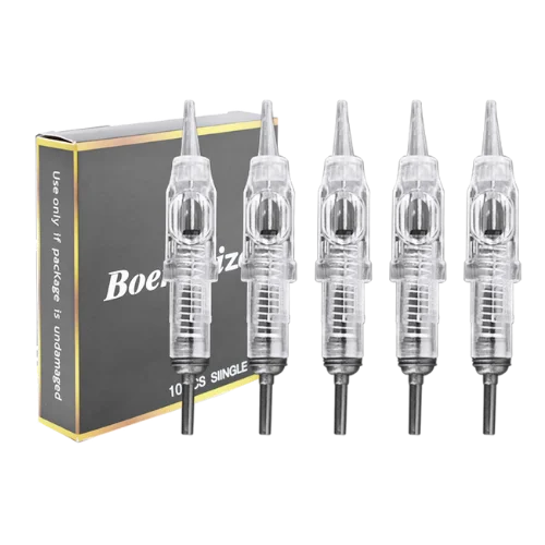 Tattoo Needles 1RL 100piece  Cartridge Needles  Disposable Sterilized Tattoo Permanent Makeup Needles Tips for Eyebrow lip 0.3mm - Sun Studio
