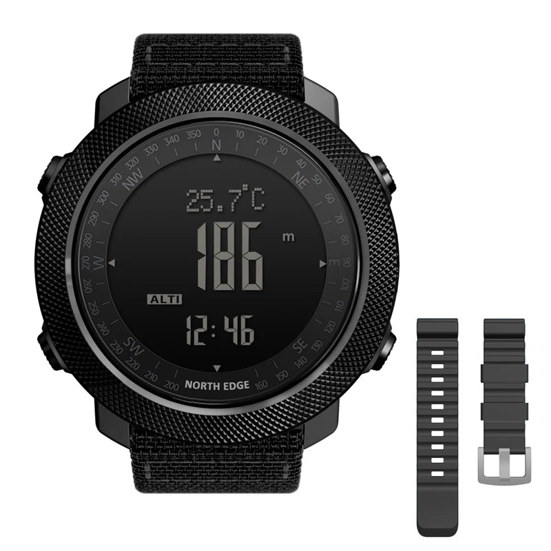 NORTH EDGE Men's sport Digital watch Hours Running Swimming Military Army watches Altimeter Barometer Compass waterproof 50m - Sun Studio