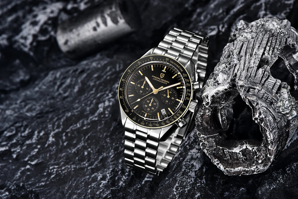 PAGANI DESIGN 2025 New Moon Men's Watches Luxury Quartz Watch For Men AR Sapphire Glass 100M Waterproof Wristwatch Chronograph - Sun Studio