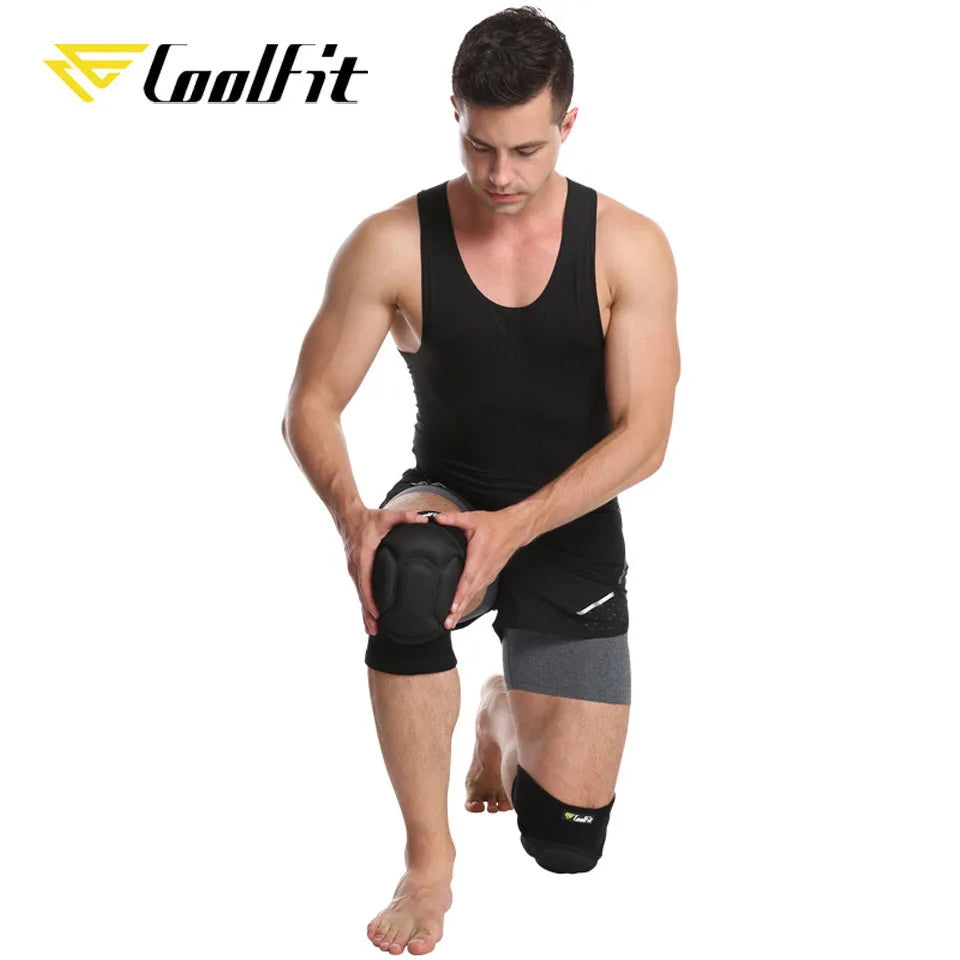 CoolFit 1 Pair Thickening Football Volleyball Extreme Sports Knee Pads Brace Support Protect Cycling Knee Protector Kneepad - Sun Studio