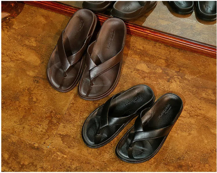 New Arrivals Summer Shoes Men Slippers Flip Flops Casual Beach Slides Home Outdoor Black Slippers chanclas hombre тапочки 36-44# - Sun Studio