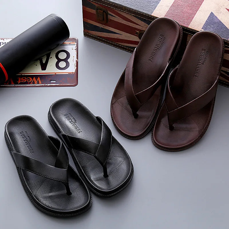 New Arrivals Summer Shoes Men Slippers Flip Flops Casual Beach Slides Home Outdoor Black Slippers chanclas hombre тапочки 36-44# - Sun Studio