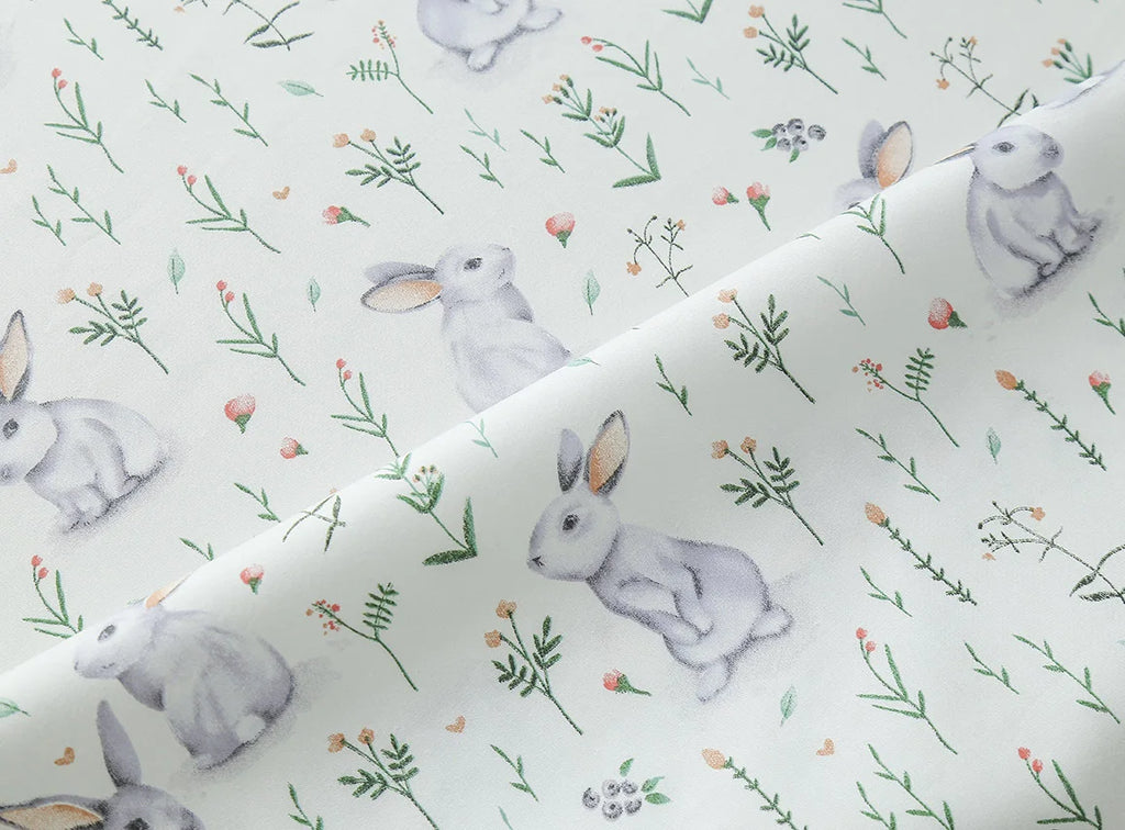 Rabbit Printed 100% Cotton Fabric DIY handmade sewing craft patchwork quilting Baby Dress home decor tissus tecidos cloth tilda - Sun Studio