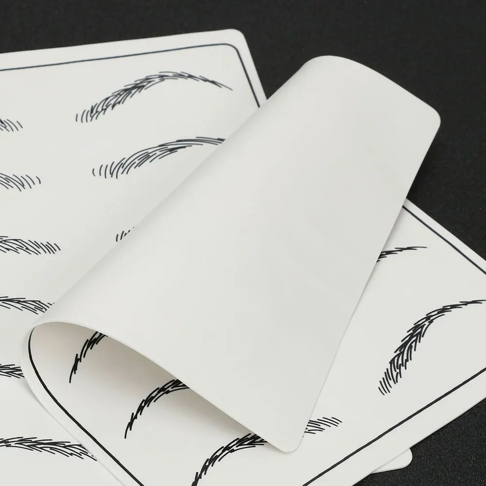 Doppelseitige Augenbrauen-Tattoo-Übungshaut Silikonhaut-Kits Tattoo-Zubehör für Microblading Permanent Make-up Anfänger PMU Set