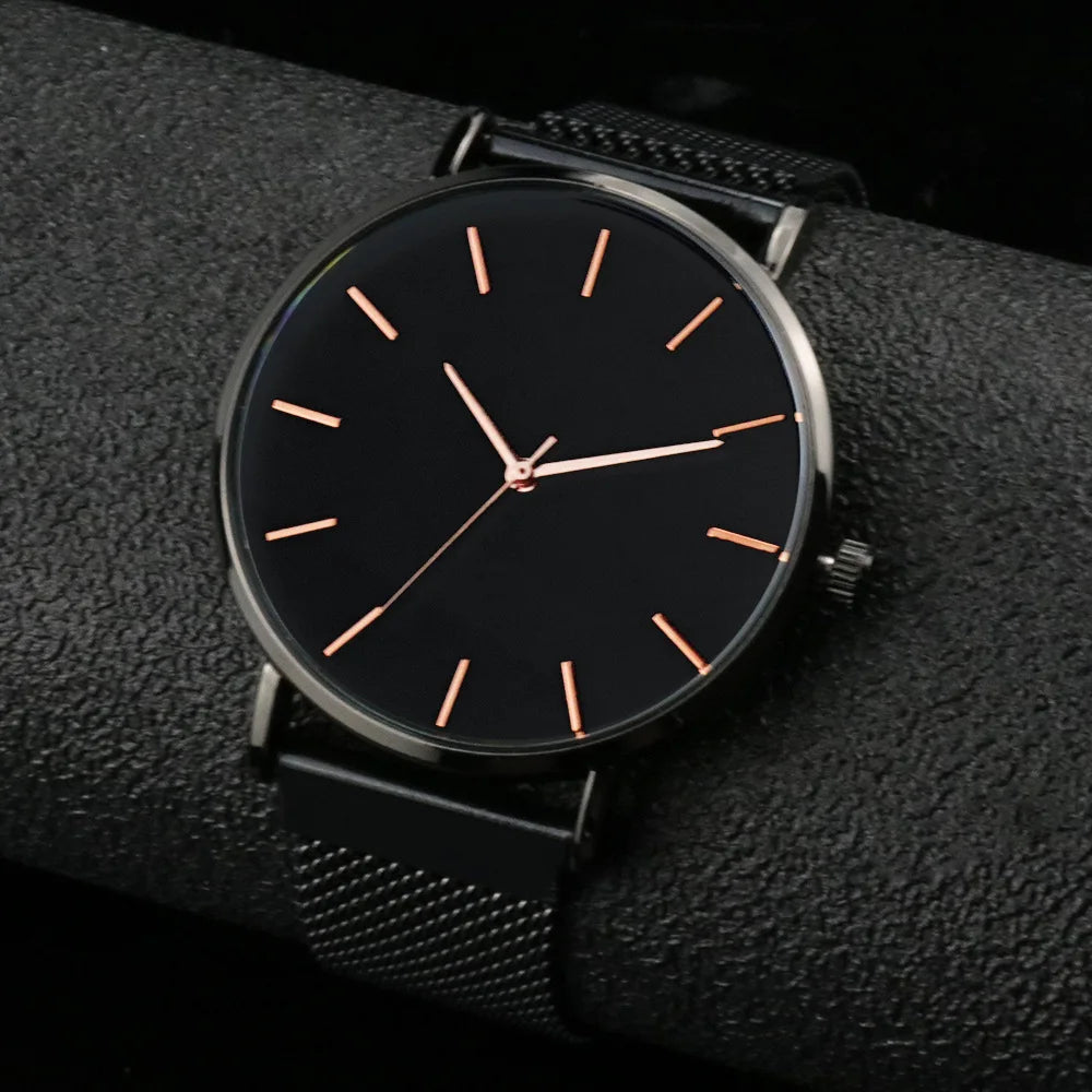 Men Watch Luxury Top Brand Quartz Watches Business Simple Ultra Thin Mesh Wristwatch Men's Clock Reloj Hombre Montre Homme - Sun Studio