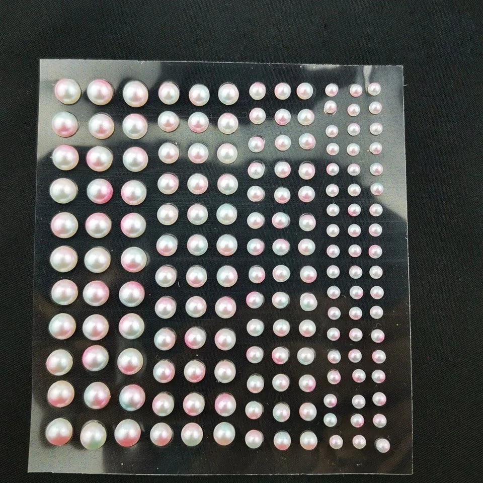 1 Pc Disposable Tattoo Stickers Face Jewelry Color Crystal Diamond DIY Eyes Face Body Waterproof Makeup Decorations Rhinestones - Sun Studio