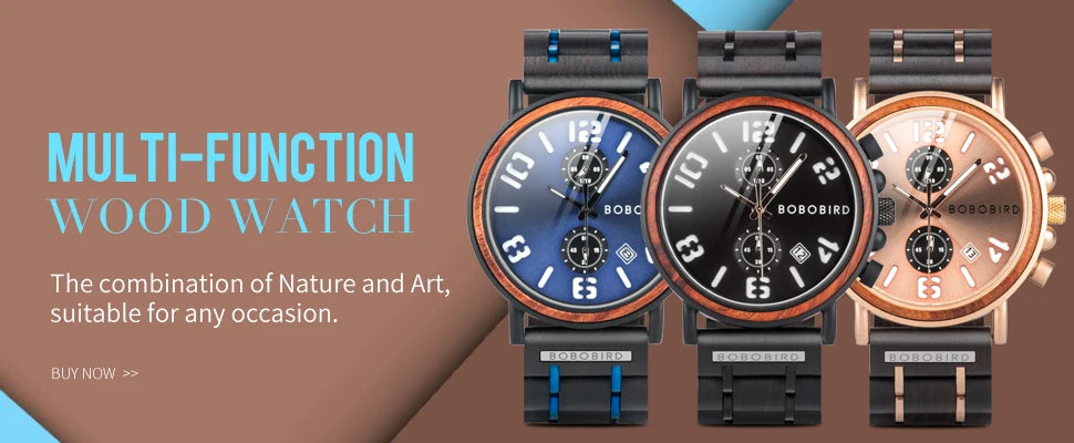 relogio masculino BOBO BIRD Wood Watch Men Special Design Handmade Wrist Watches for Him Customized Wooden Gifts DROPSHIPPING - Sun Studio