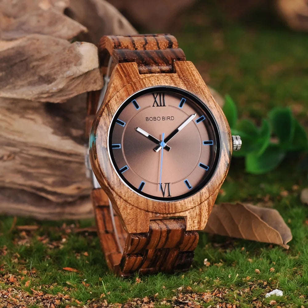 relogio masculino BOBO BIRD Wood Watch Men Special Design Handmade Wrist Watches for Him Customized Wooden Gifts DROPSHIPPING - Sun Studio