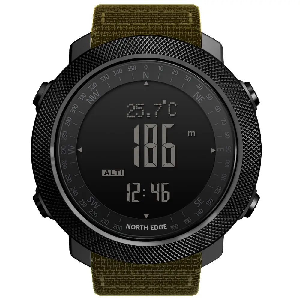 NORTH EDGE Men's sport Digital watch Hours Running Swimming Military Army watches Altimeter Barometer Compass waterproof 50m - Sun Studio