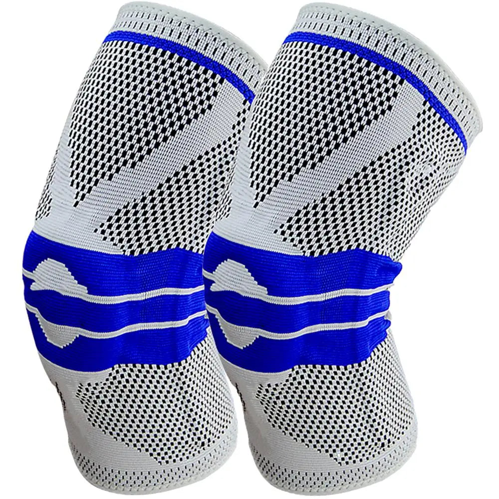 Knee Support Compression Sleeve with Side Stabilizers and Silicone Patella Gel Pad, Meniscus Tear, Arthritis Jogging, Brace - Sun Studio