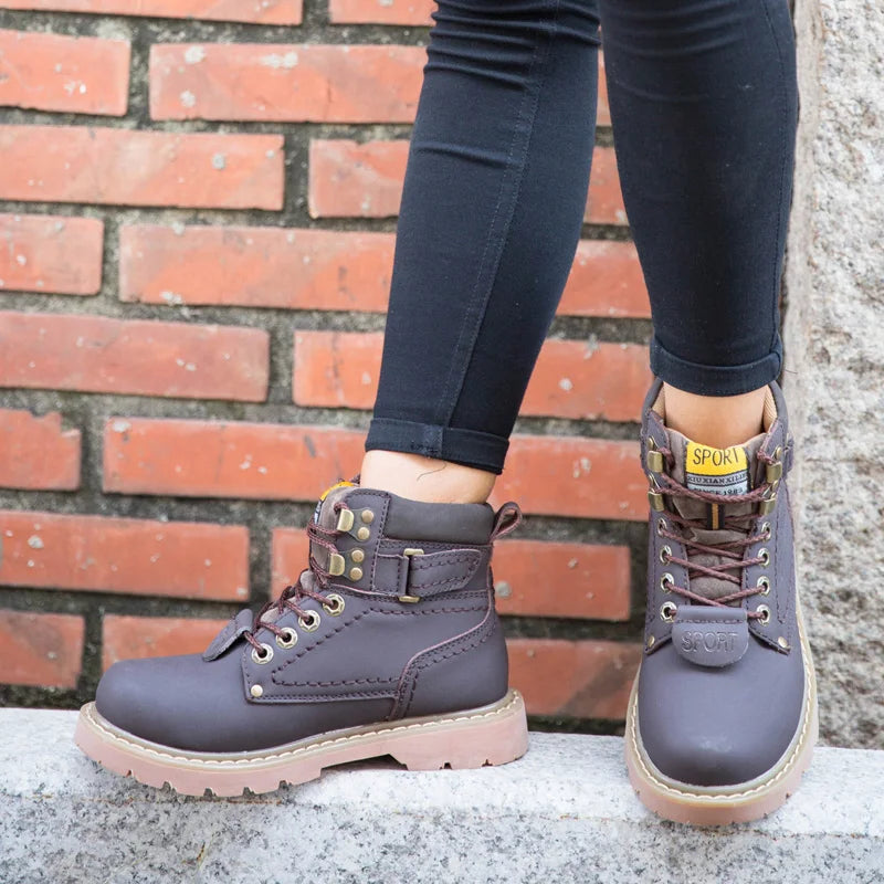 Echtes Leder Herren Winter Frühling Knöchel Trekking Militär Schnee Gelbe Taktische Stiefel Outdoor Schuhe für Frauen Männer Arbeitsschuhe