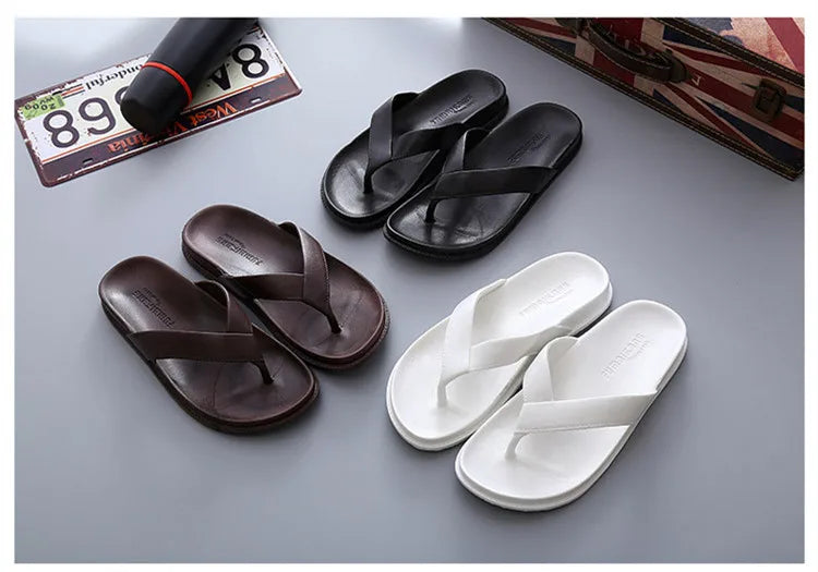 New Arrivals Summer Shoes Men Slippers Flip Flops Casual Beach Slides Home Outdoor Black Slippers chanclas hombre тапочки 36-44# - Sun Studio