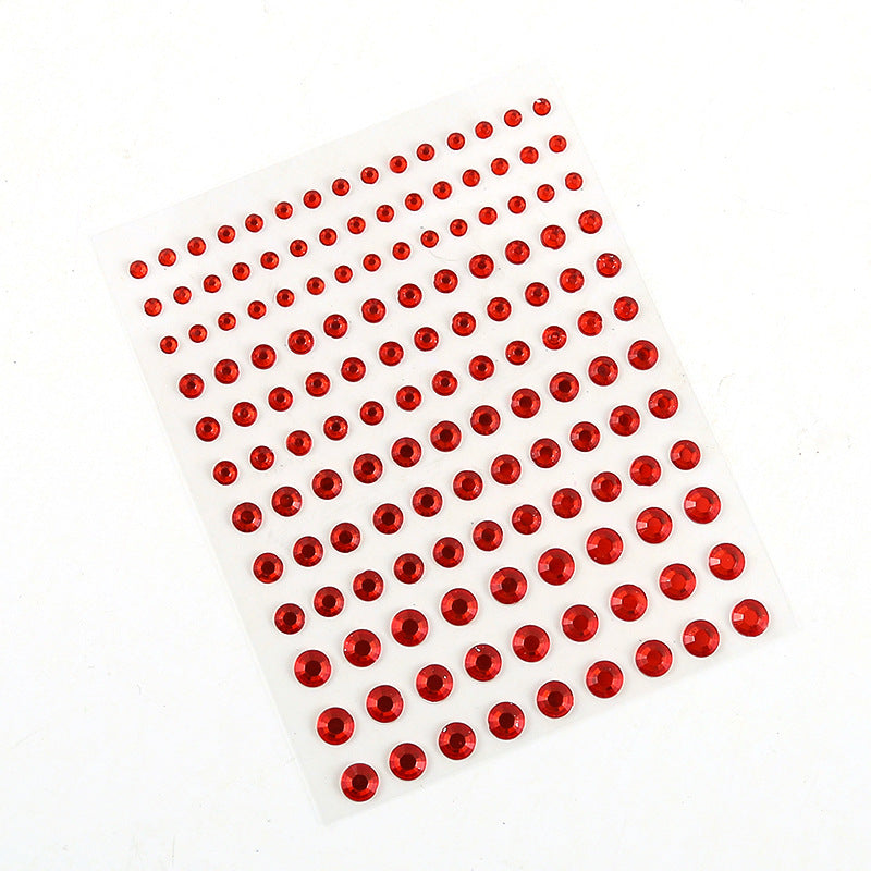 1 Pc Disposable Tattoo Stickers Face Jewelry Color Crystal Diamond DIY Eyes Face Body Waterproof Makeup Decorations Rhinestones - Sun Studio