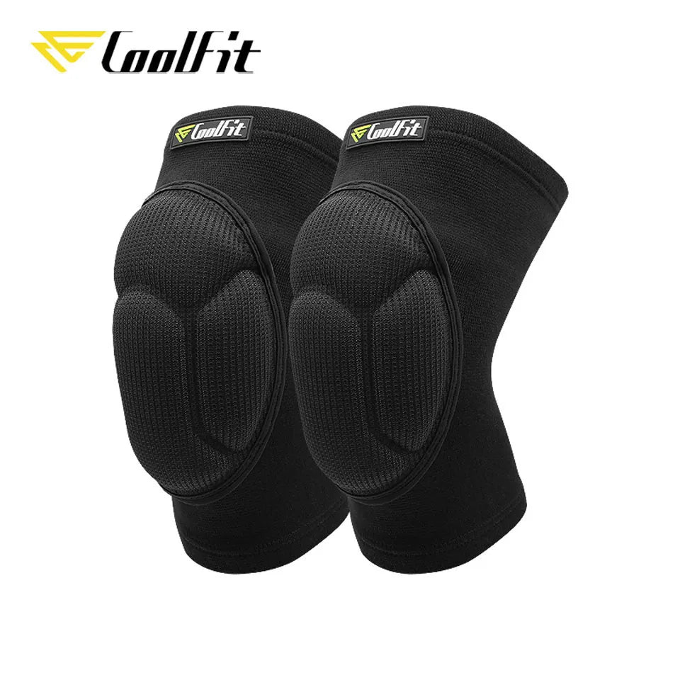 CoolFit 1 Pair Thickening Football Volleyball Extreme Sports Knee Pads Brace Support Protect Cycling Knee Protector Kneepad - Sun Studio