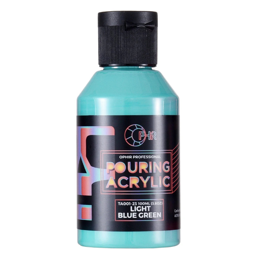 OPHIR Acryl Pouring Farbe Wasserbasiert Hochfluss Kunstbedarf 36 Farben zur Auswahl 100ML/Flasche TA001