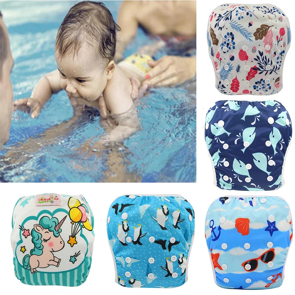 Swimming Diapers For Infants Baby Cloth Diaper Swimsuit Baby Swim Suit Children Swimwear Swimming Trunks For Girls Baby Badpak - Sun Studio