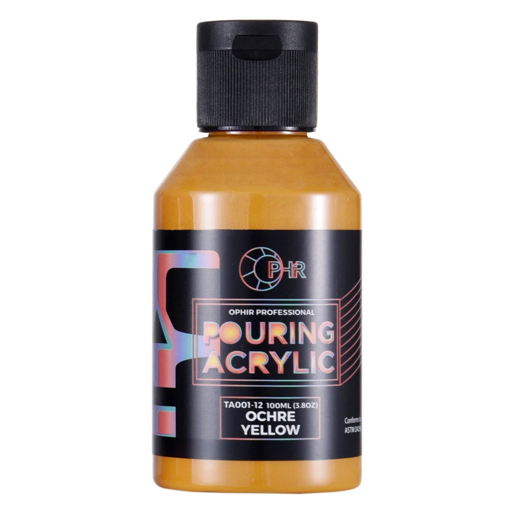 OPHIR Acrylic Pouring Paint Water-Based High Flow Arts Supply 36 Colors for Choose 100ML/Bottle TA001 - Sun Studio