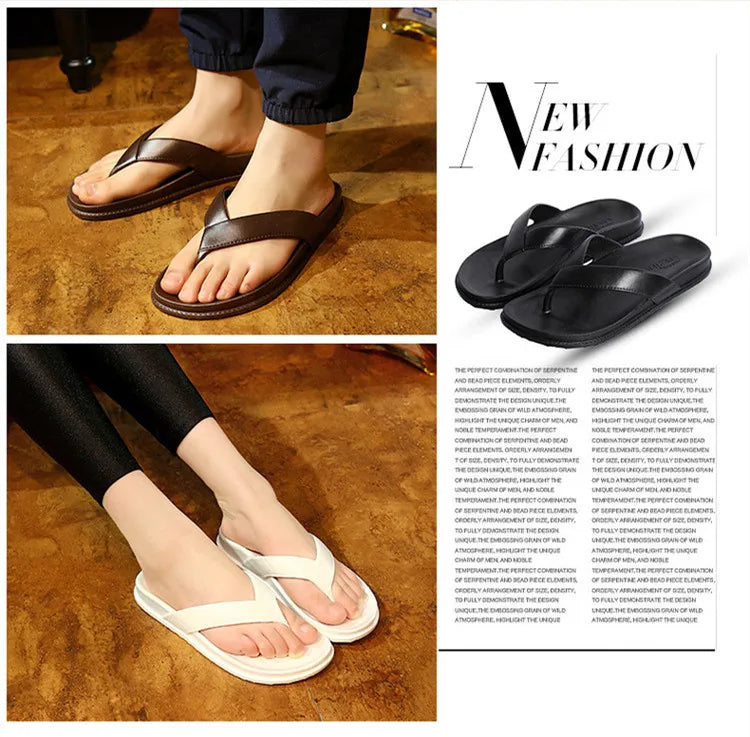 New Arrivals Summer Shoes Men Slippers Flip Flops Casual Beach Slides Home Outdoor Black Slippers chanclas hombre тапочки 36-44# - Sun Studio