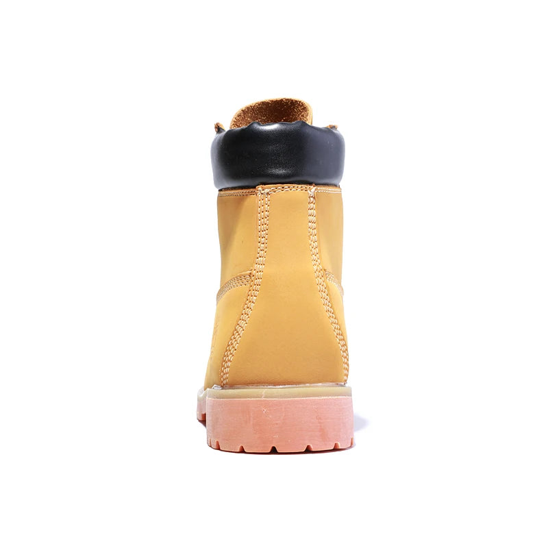 Echtes Leder Herren Winter Frühling Knöchel Trekking Militär Schnee Gelbe Taktische Stiefel Outdoor Schuhe für Frauen Männer Arbeitsschuhe