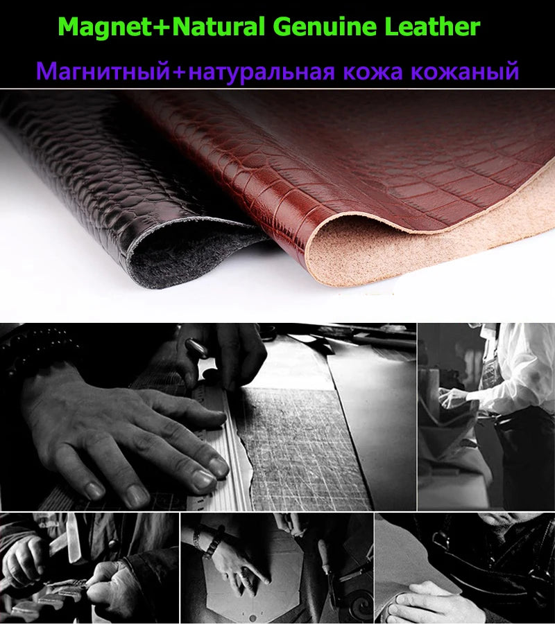 Magnetic Genuine Leather Skin Flip Wallet Book Phone Case Cover On For Infinix Hot Note 30 40 50 50i 60 Pro Plus 4G 5G Note60 - Sun Studio