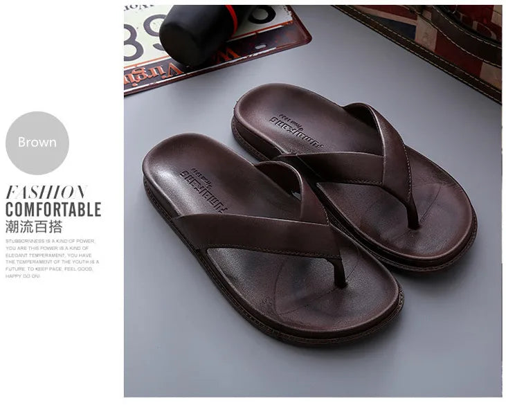 New Arrivals Summer Shoes Men Slippers Flip Flops Casual Beach Slides Home Outdoor Black Slippers chanclas hombre тапочки 36-44# - Sun Studio